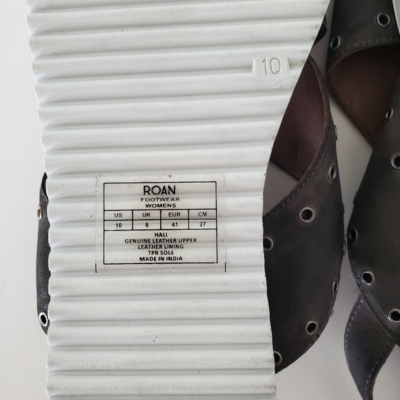 ROAN by BED STU Sz 10 HALI Criss Cross Leather Upper Platform Sandals Buckle - Picture 11 of 14